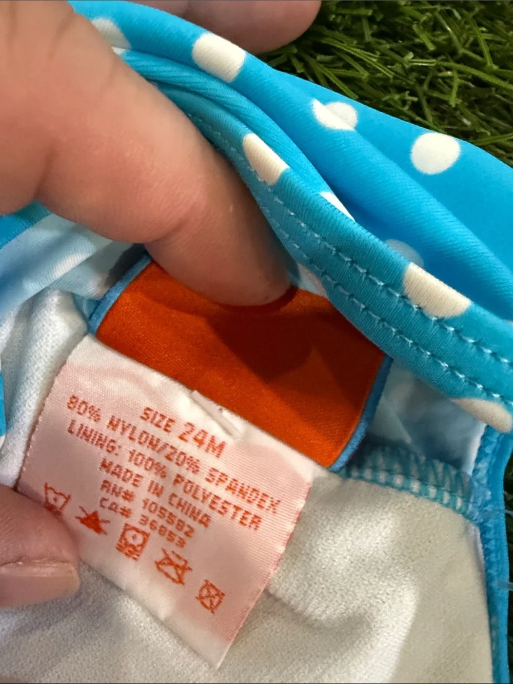 Mini Tangerine One Piece Swimsuit